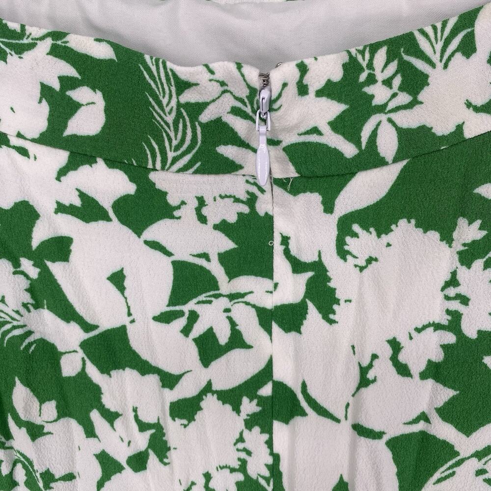 Ann Taylor Green and White Floral Midi Skirt - Picture 8 of 11